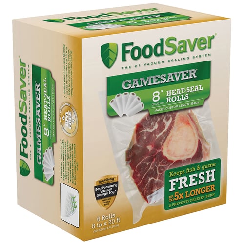FoodSaver GameSaver Bag Rolls  <br>  8 in. x 20 ft. 6 pk.