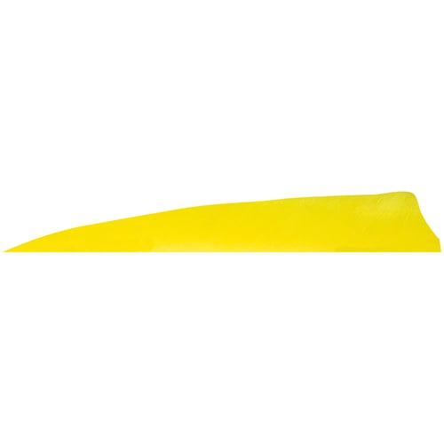 Gateway Shield Cut Feathers  <br>  Yellow 4 in. RW 100 Pk.