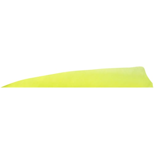 Gateway Shield Cut Feathers  <br>  Flo Yellow  5 in. RW 100 Pk.