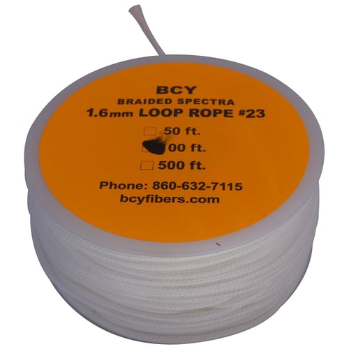 BCY Size 23 Loop Rope  <br>  White 100 ft.