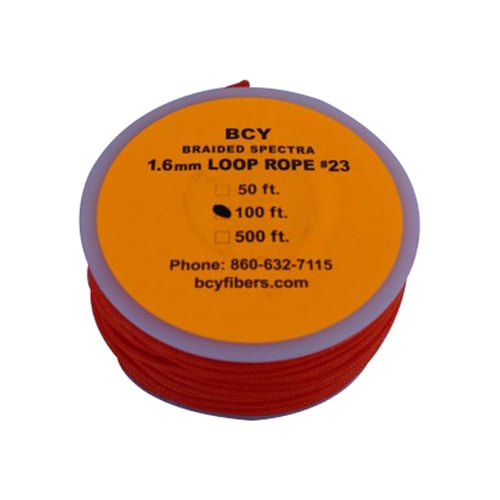 BCY 23 D-Loop Material  <br>  Neon Orange 100 ft.