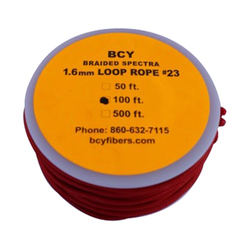 BCY 23 D-Loop Material  <br>  Red 100 ft.