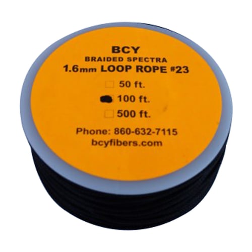 BCY 23 D-Loop Material  <br>  Black 100 ft.