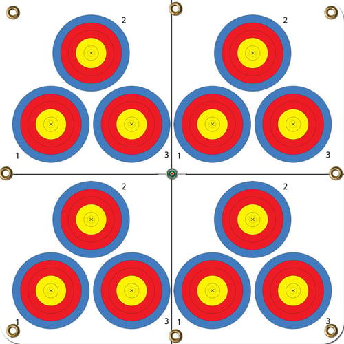 Arrowmat Foam Target Face  <br>  Multi 3-Spot 34 in.x 34 in.