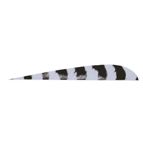 Trueflight Parabolic Feathers  <br>  Barred Grey 4 in. LW 100 pk.