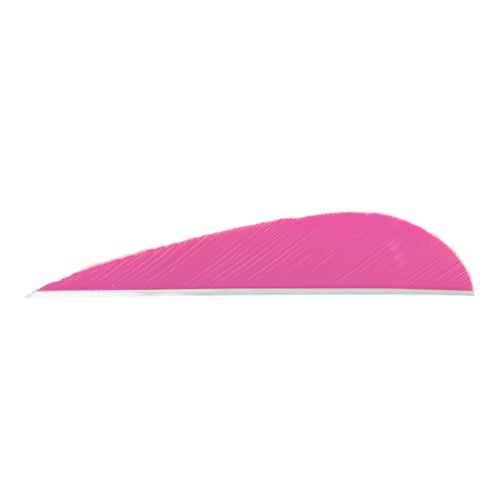 Trueflight Parabolic Feathers  <br>  Pink 3 in. RW 100 pk.