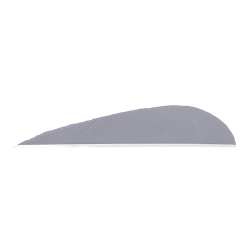 Trueflight Parabolic Feathers  <br>  Grey 3 in. RW 100 pk.