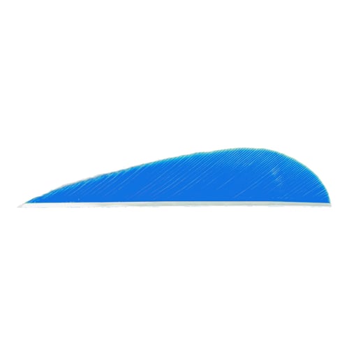 Trueflight Parabolic Feathers  <br>  Blue 3 in. LW 100 pk.