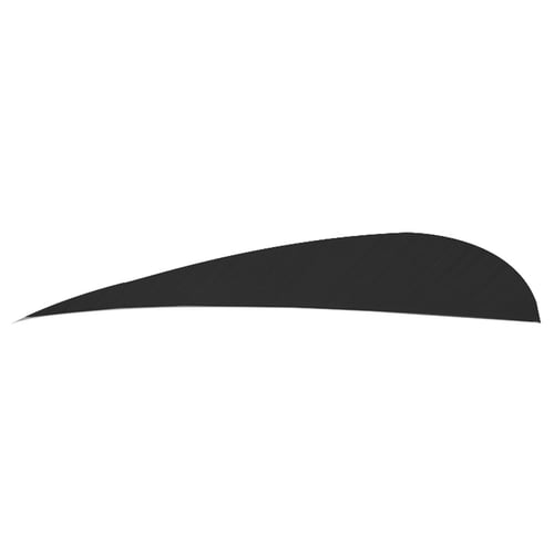 Trueflight Parabolic Feathers  <br>  Black 4 in. RW 100 pk.