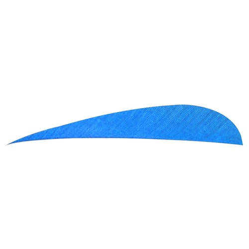 Trueflight Parabolic Feathers  <br>  Blue 4 in. RW 100 pk.