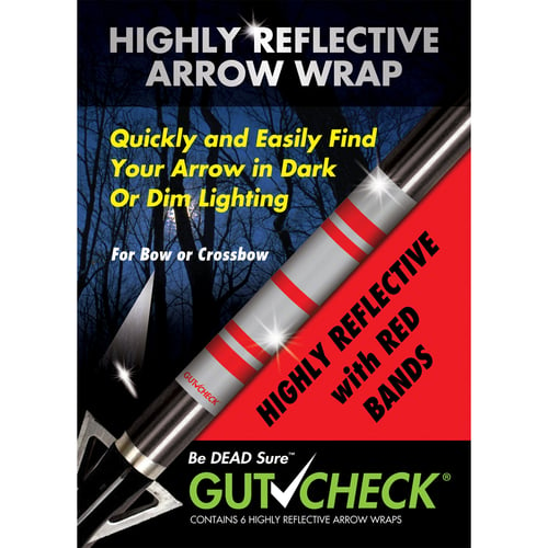 Gut Check Highly Reflective Arrow Wraps  <br>  Red 6 pk.