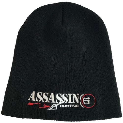 Assassin Fleece Beenie Bloodtrail  <br>  Black OSFA