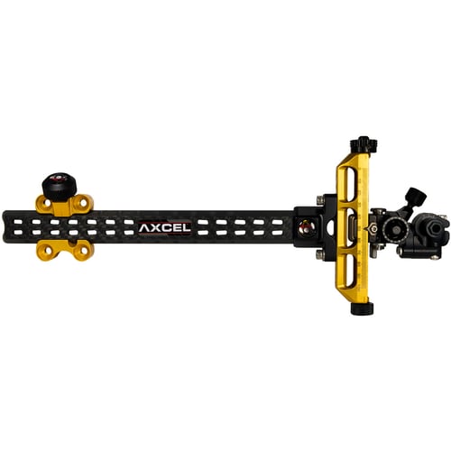 Axcel Achieve Compound XL Sight  <br>  Gold/ Black 9 in. RH