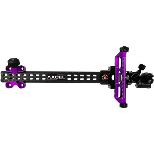 Axcel Achieve Compound XL Sight  <br>  Purple/ Black 9 in. RH