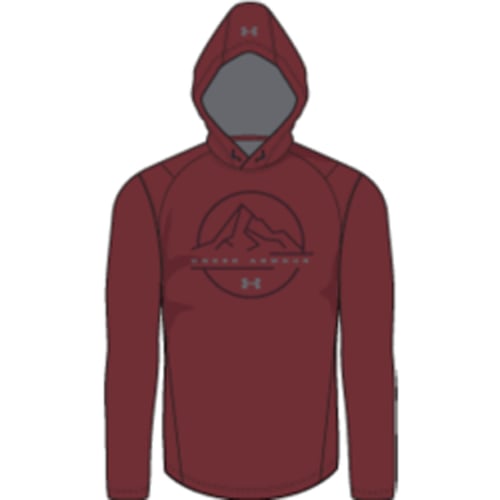 Under Armour Mens Tech Terry Outdoor Hoodie  <br>  Brick Red Medium