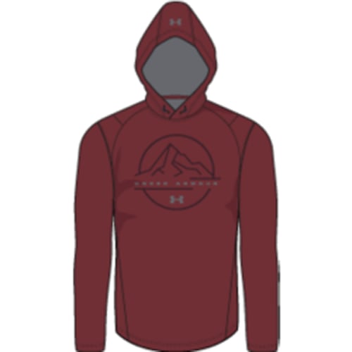 Under Armour Mens Tech Terry Outdoor Hoodie  <br>  Brick Red Large