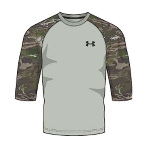 Under Armour Mens Hunt Baseball Tee Shirt  <br>  Olive/Artillery Green X-Large