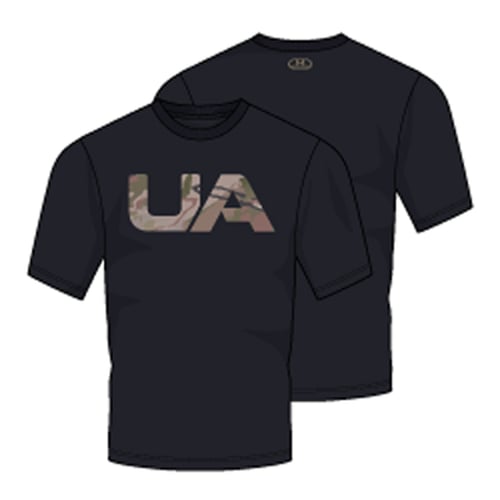 Under Armour Mens Camo Fill Short Sleeve Shirt  <br>  Black/Bayou Medium