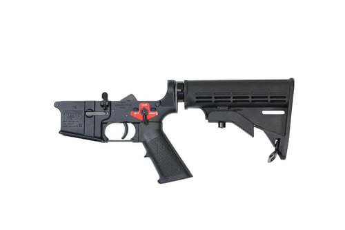 Bushmaster XM15-E2S Forged Complete AR15 Lower Receiver - Black | M4 Collapsible Stock | BFS III Trigger Equipped