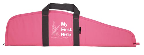 Crickett KSAO35HP Soft Rifle Case  Black with Hot Pink Logo, Padded, Zipper Closure, 33
