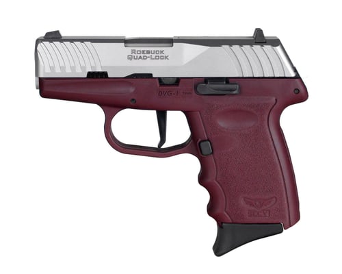 SCCY DVG-1 Sub-Compact Pistol - Stainless / Crimson | 9mm | 3.1