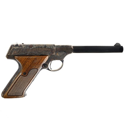SG22 .22LR 6.5 Inch Semi Auto Pistol Case Colored w/ 1 engravingFixed Front  Adjustable Rear Sights 1911style magazine release 2 piece walnut grips 10rd mag | .22LR | 854581007978
