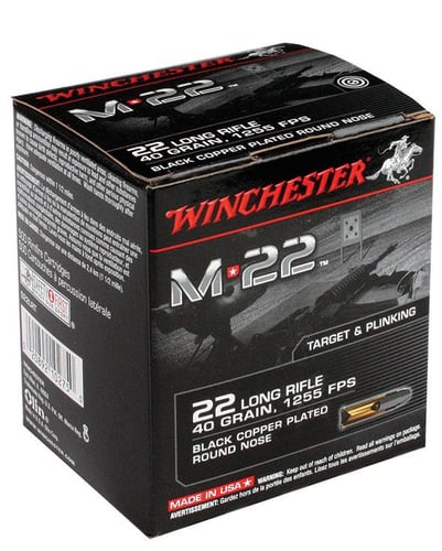 22 LR M-22 RN CP 40 GR M-22 500RD/Box 1000-RD/CASE 2000-BX/CASE 2 CASE PER PALLET 186 | 20892102750