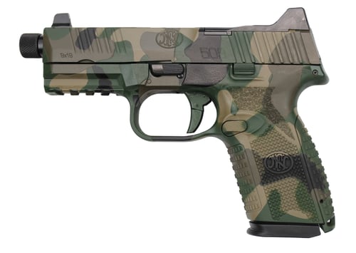 FN 509 M TACTICAL BUNDLE 9MM 4.5 Inch BLACK/M81 WOODLAND 1-15RD 4-24RD MAGS | 756542284568