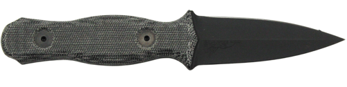 HALF FACE BLADES TRIDENT DAGGER 3 Inch BLADE, 6.75 Inch OA, S45VN STEEL, HRC60, ARMOR BLK, GRY MICARTA GRIP | 756542284971