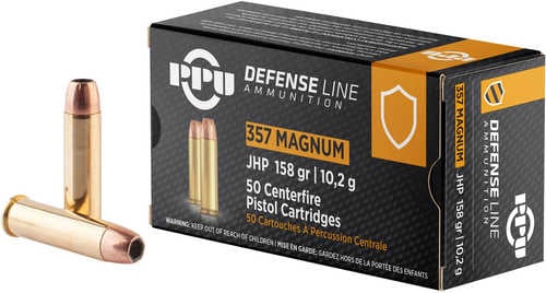PPU DEF 357 MAG 158GR JHP 50RD BOX 10 BOXES PER CASE | 860500381776