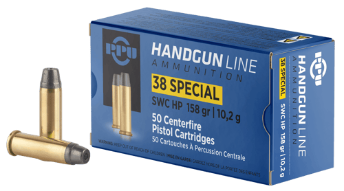 PPU .38 SPECIAL SWC HP 158G 50RD BOX 10 BOXES PER CASE | 860500381753