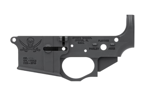 SPIKES TACTICAL STRIPPED LOWER RECEIVER CALICO JACK LOGO, MULTI CAL--COSMETIC BLEM | 756542285565