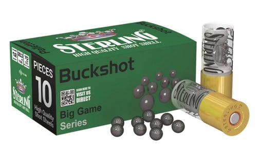 STERLING 12G 2.75 Inch 00 BUCKSHOT 10RD BX 200RD CASE | 869877994973