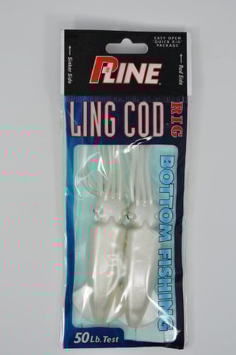 PLine PLCS45311 Ling Cod Squid Rig 2Hk 41/2 Inch Pearl Glitter | 015789006945