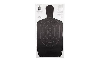 Action Target B27SBLACK100 Qualification Standard Silhouette Heavy Paper Hanging Black/White 100 Per Box