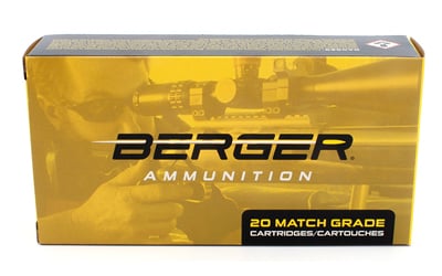 Berger Target Rifle Ammunition 6mm Creedmoor 109 gr LRHT 2940 fps 20/ct | 679459200301