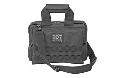 BULLDOG DELUXE 2 PISTOL RANGE BAG W/MOLLE BLACK