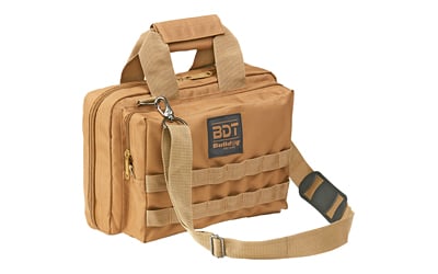 BULLDOG DELUXE 2 PISTOL RANGE BAG W/MOLLE TAN