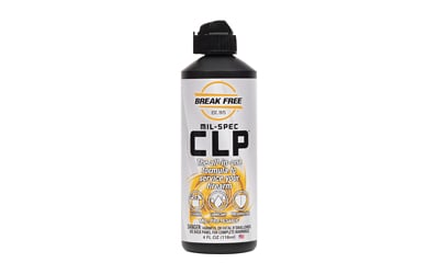 CLP US MIL SPEC 4OZ LIQ BTLCLP - 4 fl oz Bottle US MIL-SPEC - Polymerized synthetic oils w/ friction reducing, anti-wear additives - Does not degrade in high temps - Displaces & loosens firing residue - Rust inhibitoriring residue - Rust inhibitor