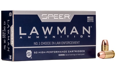 Speer 53980 Lawman  45 GAP 200 gr Total Metal Jacket Flat Nose 50 Per Box/ 20 Case
