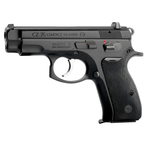 CZ 75 COMPACT 50TH ANNIVERSARY 9MM FS 15RD BLACK POLYCOTE