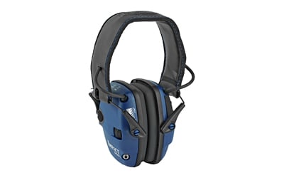 IMPACT SPORT TRU BLUE ELEC EARMUFFImpact Sport Electronic Earmuff - True Blue Built-in directional microphones - Actively listens and stops when ambient sound exceeds 82dB - Low profile earcups - Includes AUX input - NRR 22dB- Includes AUX input - NRR 22dB
