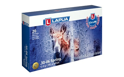 Lapua Rifle Ammo  30-06 Springfield 185gr Mega Soft Point bx/20