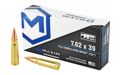 MAXIM 762X39 117GR TUI SBA 20/200 | 7.62x39mm | 680017490034