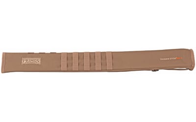 Primos 6582 Trigger Stick Gen3 Scabbard  Tall Style with Coyote Brown Finish, Built-In Buckles & Shoulder Strap for Primos Trigger Stick Models