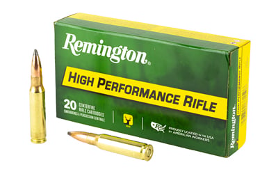 Remington Ammunition R21473 High Performance Rifle 308 Win 180 gr Pointed Soft Point Boat Tail 20 Per Box/ 10 Case