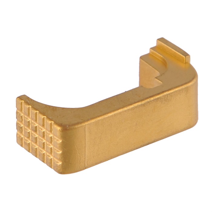 S15 STD STEEL MAG CATCH GLK 43X/48 GOLDStandard Steel S15 Magazine Catch Gold - Glock 43X/48 - Ambidextrous - Our steelmag catch is required to work with the Shield Arms S15 magazine. Using our steel mag catch with plastic OEM magazines can cause increased wear on plastic magsl mag catch with plastic OEM magazines can cause increased wear on plastic mags and OEM mags maand OEM mags ma