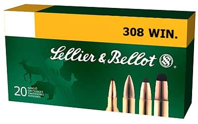 Sellier & Bellot SB308C Rifle  308 Win 180 gr Soft Point 20 Per Box/ 25 Case