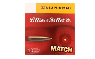 Sellier & Bellot SB338LMA Rifle  338 Lapua Mag 250 gr Hollow Point Boat Tail 10 Per Box/ 10 Case