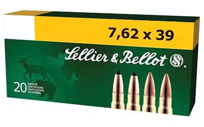 Sellier & Bellot SB76239B Rifle  7.62x39mm 124 gr Soft Point 20 Per Box/ 30 Case